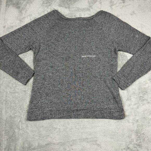 good hYOUman Women Gray Long Sleeve "Thankful For This Life" Graphic Sweatshirt - Picture 3 of 11